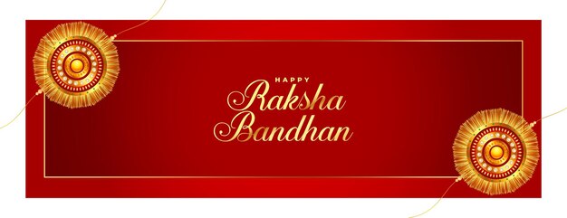 Szczęśliwy baner festiwalu raksha bandhan z realistycznym projektem rakhi