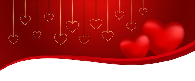 Bezpłatny wektor szczęśliwy baner walentynkowy na romantyczne posty w mediach społecznościowych
