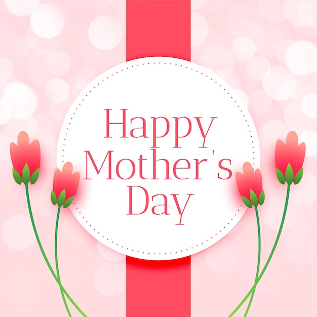 Szczęśliwy Dzień Matki Kartkę Z życzeniami Z Kwiatami