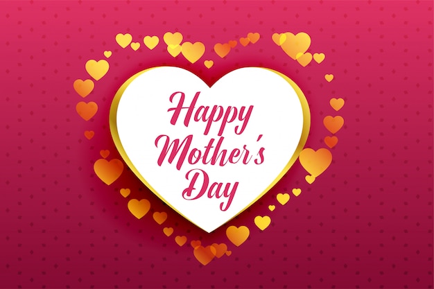 Szczęśliwy Dzień Matki Piękne Serca Tło