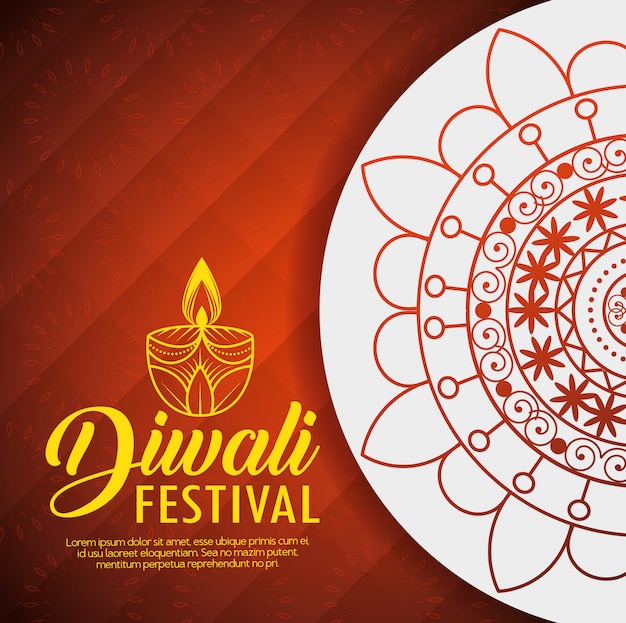 Szczęśliwy Festiwal Diwali świateł Ze świecami