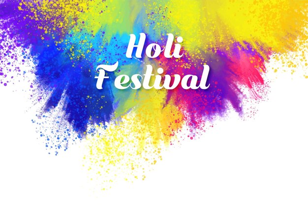 Szczęśliwy festiwal Holi w Indiach świętowanie pozdrowienia karty tło