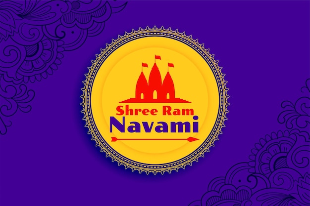Szczęśliwy Festiwal Ram Navami życzy Tła