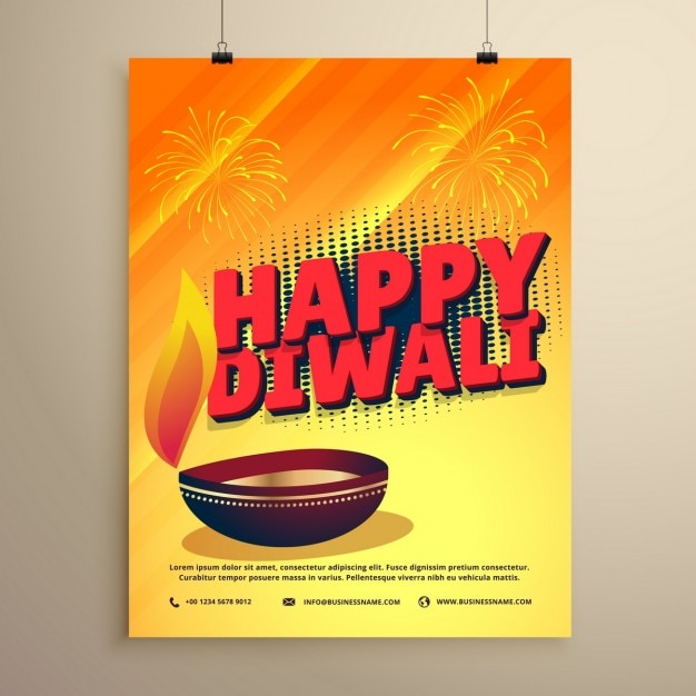 Szczęśliwy Festiwalu Diwali Pozdrowienia Z Diwali I Fajerwerków