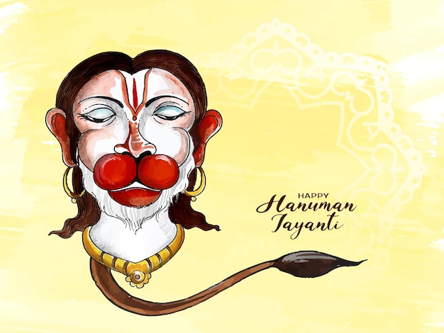 Szczęśliwy Hanuman Jayanti Tradycyjny Indyjski Festiwal Celebracja Tło