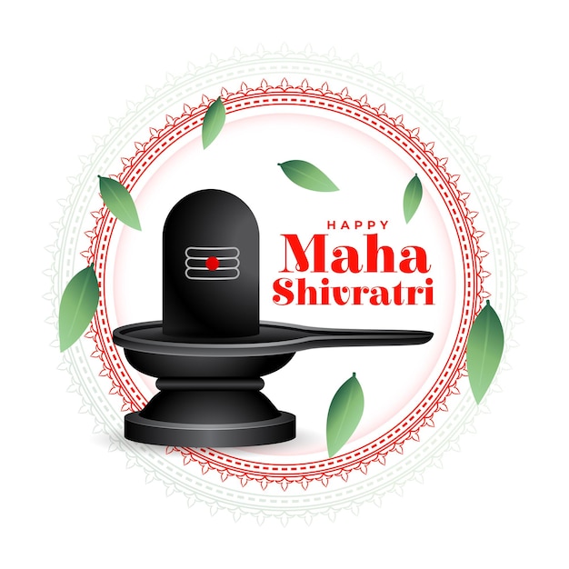 Szczęśliwy Maha Shivratri Pozór Z Projektem Shiv Lingam