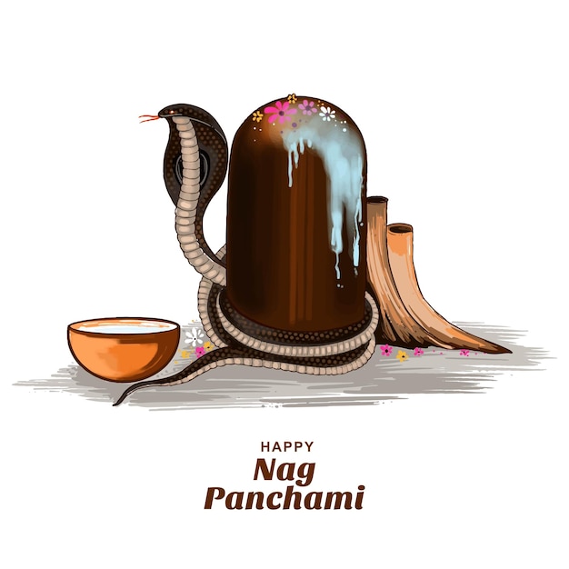 Szczęśliwy Naag Panchami indyjski festiwal tło