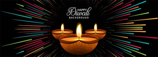 Szczęśliwy Nagłówek Lub Baner Diwali Celebracja Mediów Społecznościowych