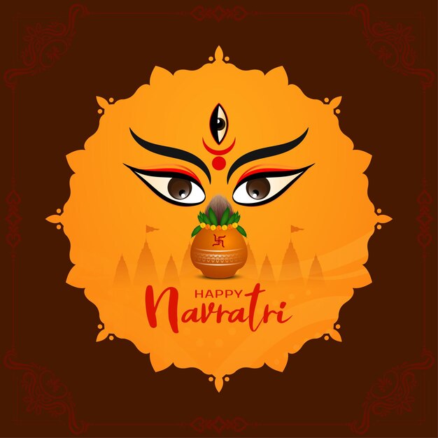 Szczęśliwy Navratri Indyjskie święto religijne pozdrowienia tło