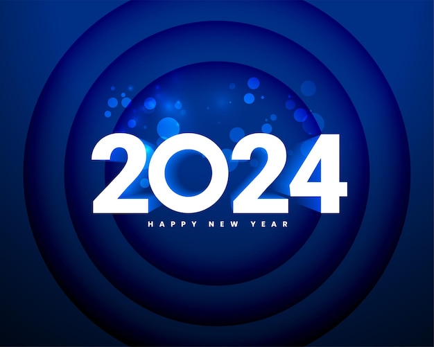 Bezpłatny wektor szczęśliwy nowy rok 2024 wydarzenie tło w nowoczesnym stylu