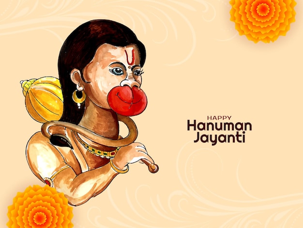 Szczęśliwy Projekt Tła Obchodów Festiwalu Hanuman Jayanti