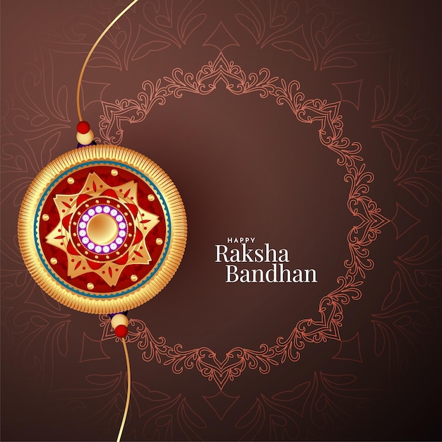 Bezpłatny wektor szczęśliwy raksha bandhan indyjski festiwal dekoracyjne tło kulturowe