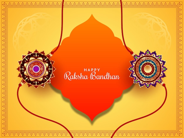 Szczęśliwy Raksha Bandhan Tradycyjny Festiwal Piękny Wektor Tła