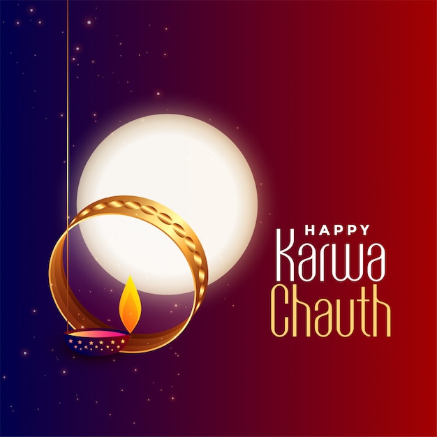 Szczęśliwy tło Karwa Chauth