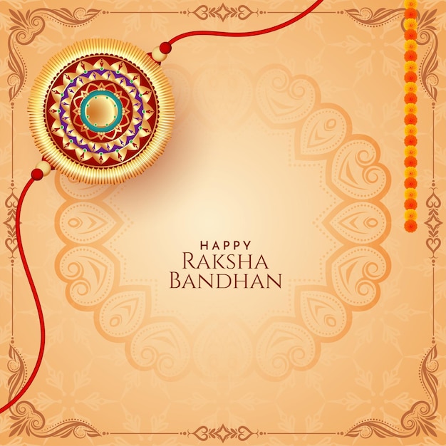 Szczęśliwy Wektor Tła Uroczystości Indyjskiego Festiwalu Raksha Bandhan
