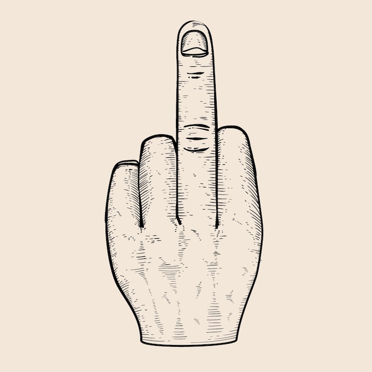 Bezpłatny plik Wektor szkic symbolu fuck you