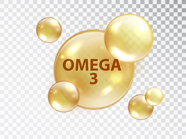 Bezpłatny wektor tabletka omega 3. kapsułka witaminowa.