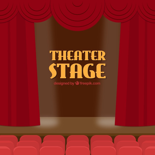 Bezpłatny wektor teatr etapie tle