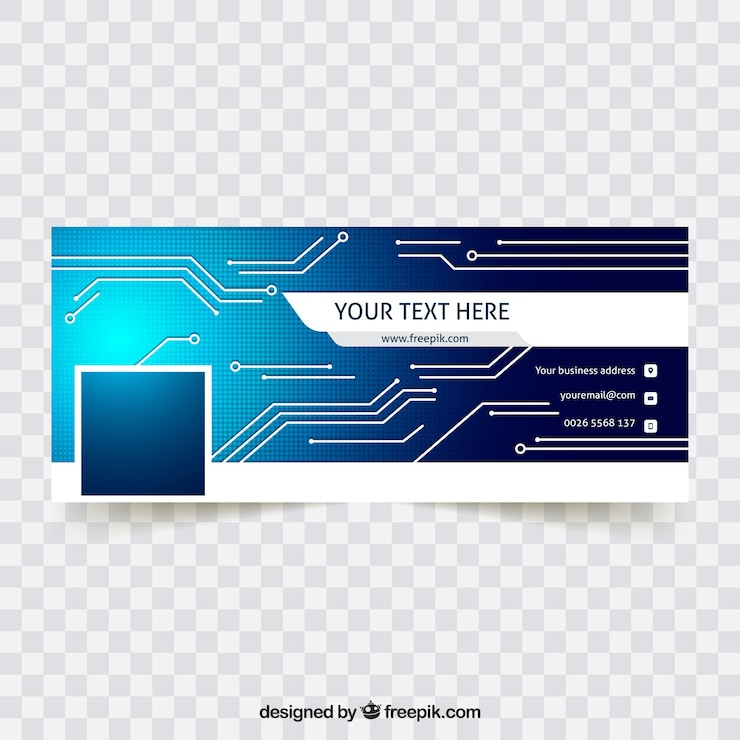 Bezpłatny plik Wektor tech facebook cover