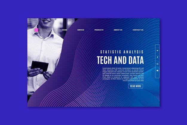 Technologia i przyszły szablon strony docelowej