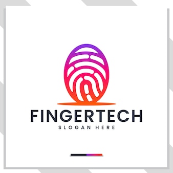 Technologia palców, bezpieczeństwo, inspiracja do projektowania logo