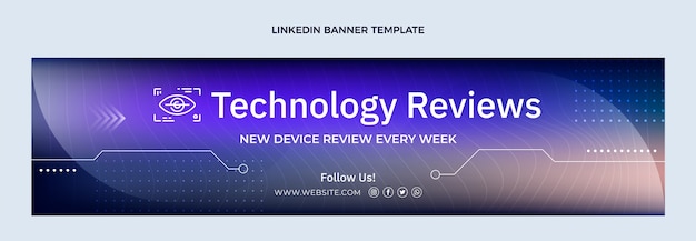 Technologia Tekstur Gradientowych Banner Linkin