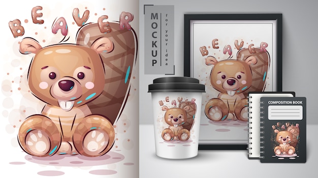 Teddy Beaver - Plakat I Merchandising.