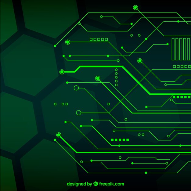 Tehcnology tło z kropkami i liniami