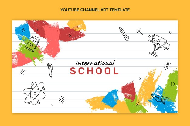 Tekstura sztuki międzynarodowego szkolnego kanału youtube