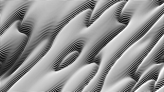 Tekstura szumu fali punktowej Abstrakcyjne tło kropki Technologiczne tło cyberprzestrzeni