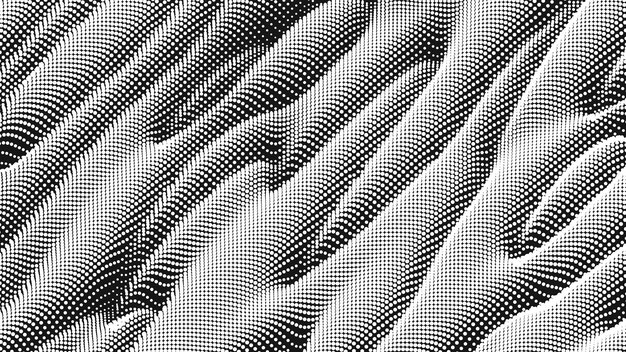 Tekstura szumu fali punktowej Abstrakcyjne tło kropki Technologiczne tło cyberprzestrzeni
