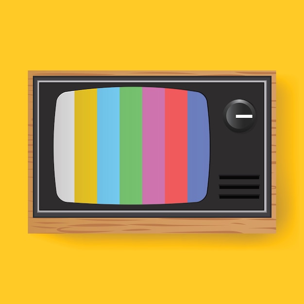 Telewizja Retro Tv Rozrywka Media Ikona Ilustracji