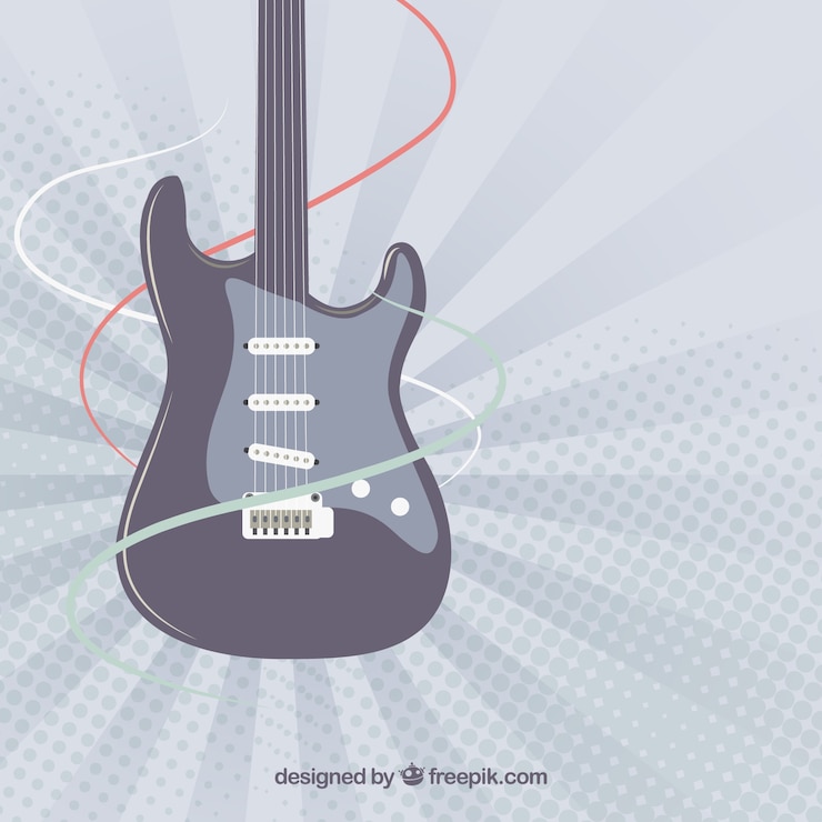 Bezpłatny plik Wektor tła gitara elektryczna