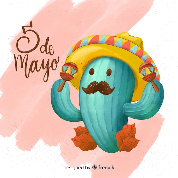 Tło Akwarela Cinco De Mayo