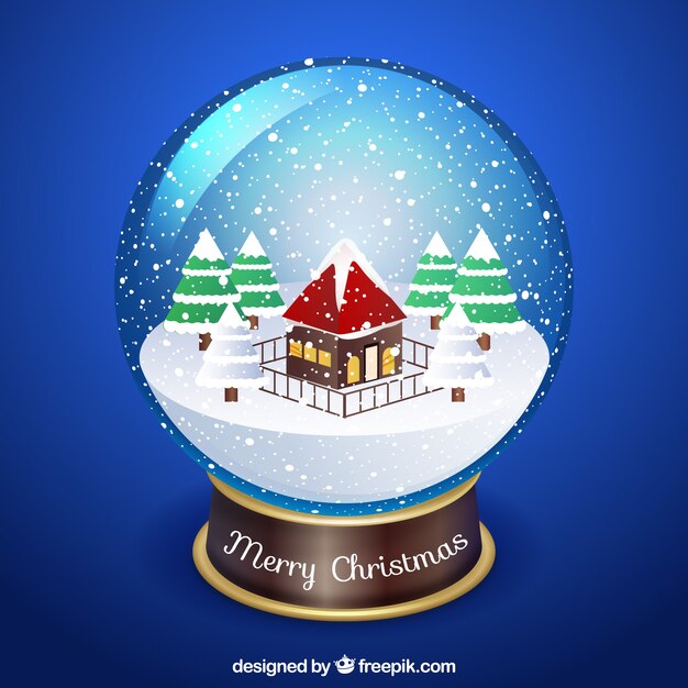 Tło Christmas snowglobe