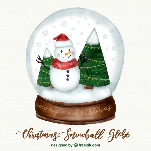 Bezpłatny wektor tło christmas snowglobe