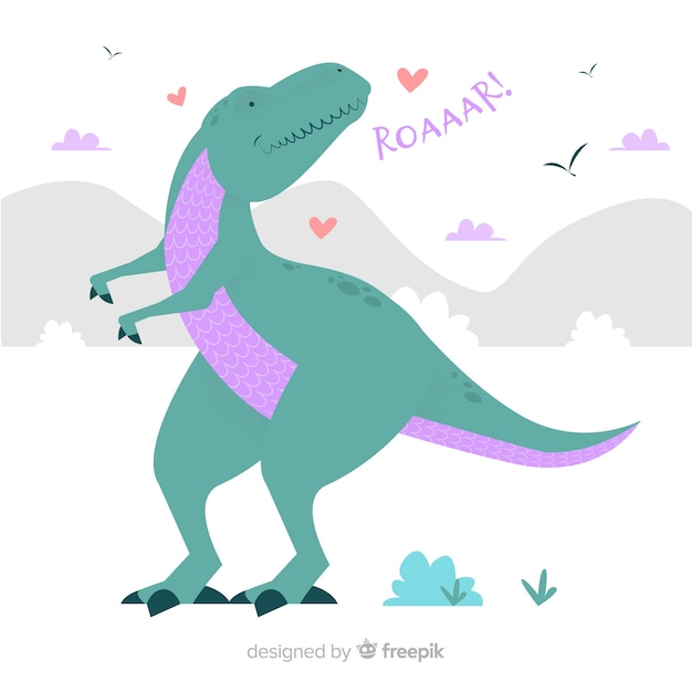 Tło Dinozaura Płaski T-rex