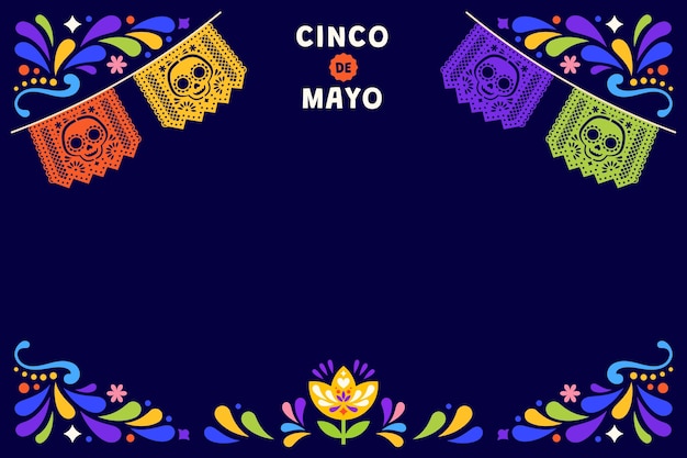 Bezpłatny wektor tło dla obchodów meksykańskiego cinco de mayo