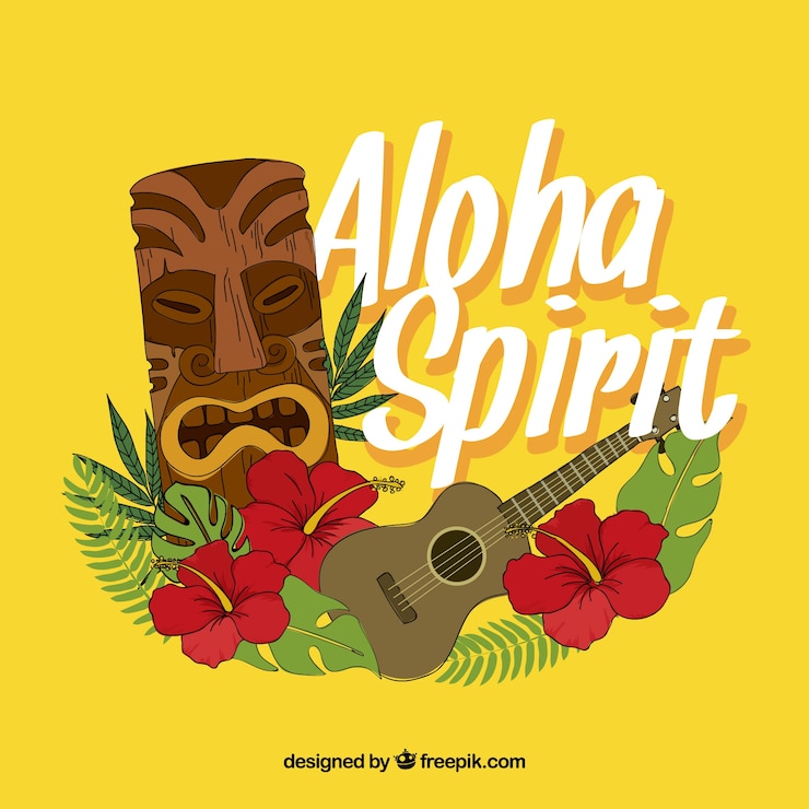 Bezpłatny plik Wektor tło ducha aloha