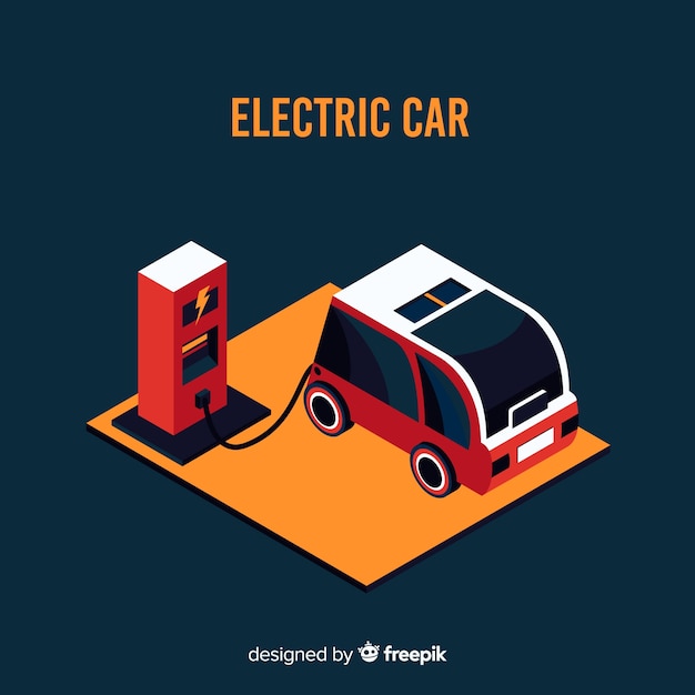Tło Elektryczne Samochodu