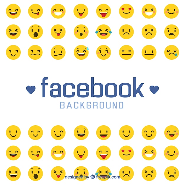 Tło Facebook z emotikonami