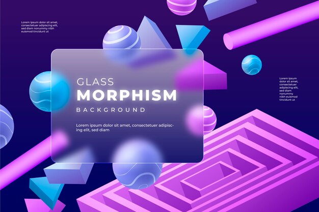 Tło gradientowe glassmorphism