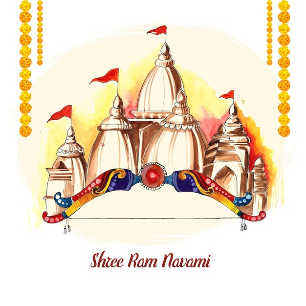 Tło Karty Festiwalu Shri Ram Navami