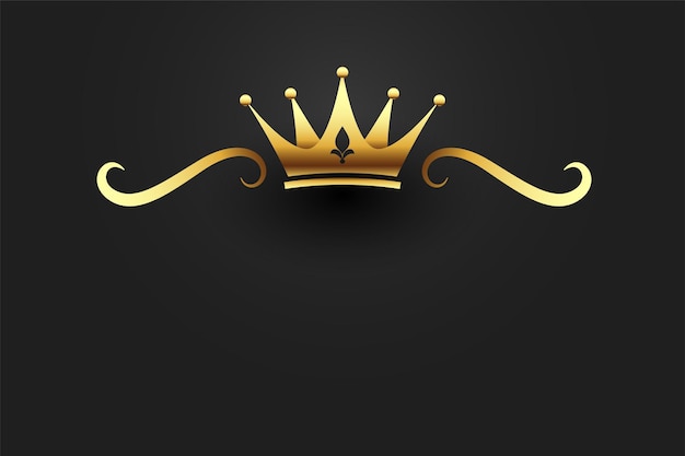 Bezpłatny wektor tło królewskiej złotej korony do projektowania skarbów w stylu vintage