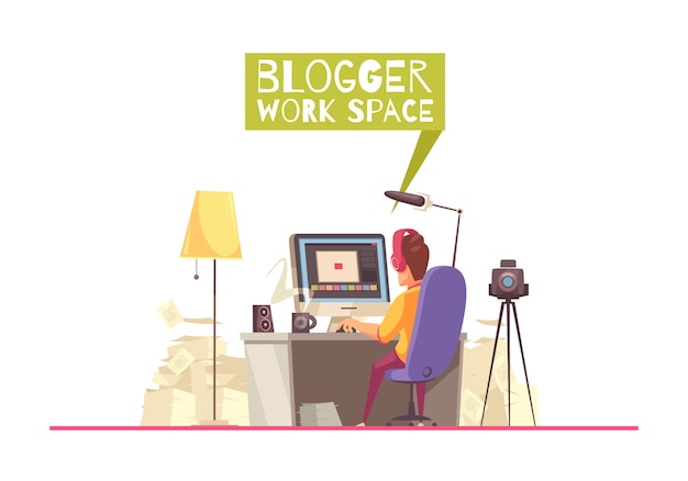 Tło Miejsca Pracy Blogów
