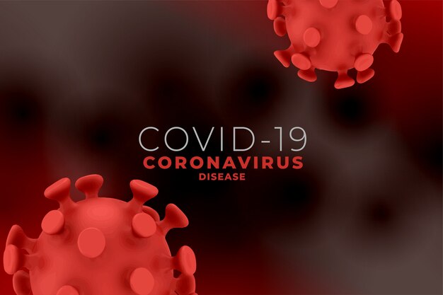 Tło pandemii koronawirusa Covid19 z komórką wirusa