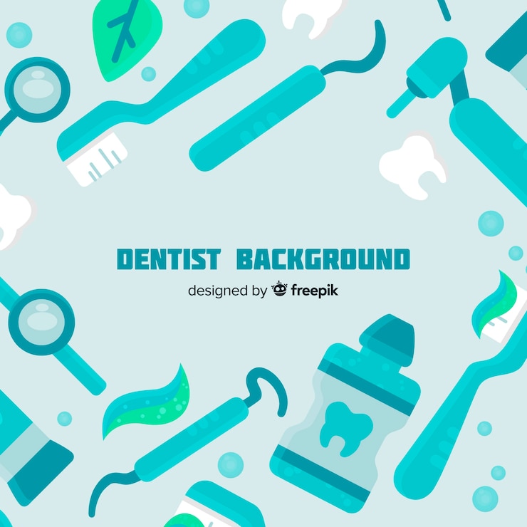 Bezpłatny plik Wektor tło płaskie dentysta