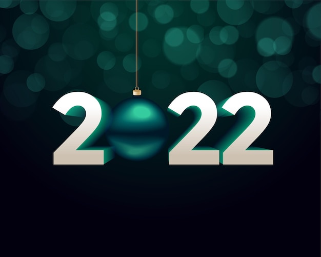 Tło Powitania W Stylu 3d Szczęśliwego Nowego Roku 2022
