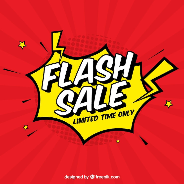 Bezpłatny plik Wektor tło sprzedaży flash w stylu komiksu