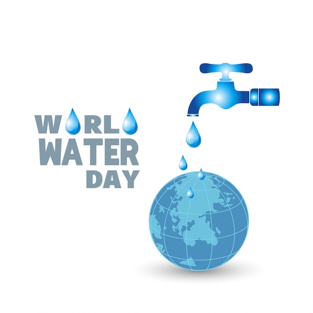 Bezpłatny wektor tło światowy dzień wody